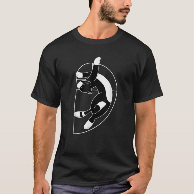 Fibonacci Spiral Cat T-Shirt (Vorderseite)
