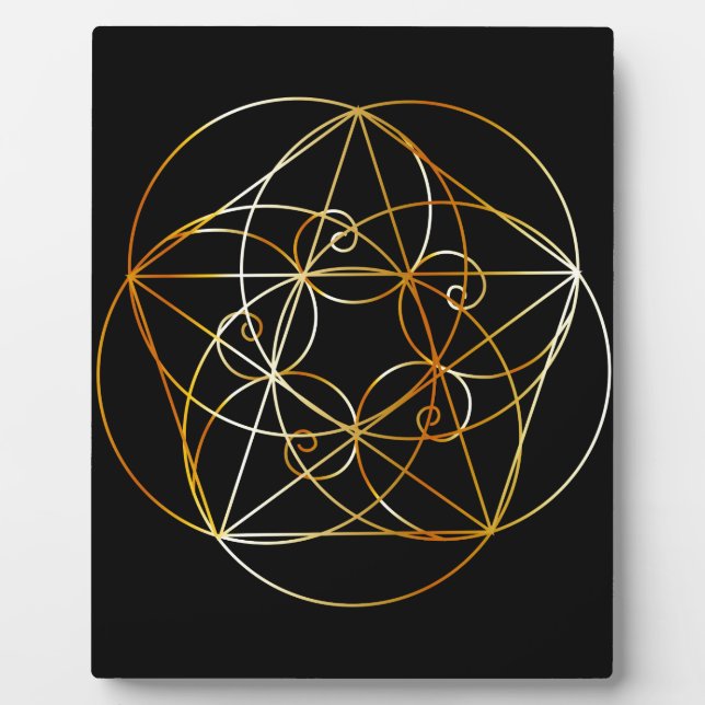 Fibonacci Spiral - Die heilige Geometrie Fotoplatte (Vorderseite)