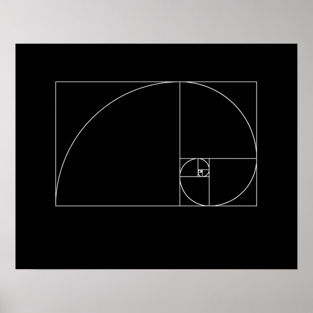 Fibonacci Spiral Poster (Vorne)