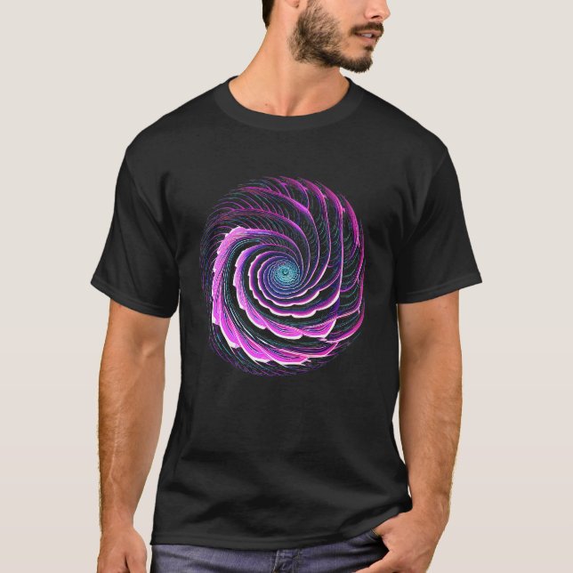 Fibonacci Spiral Vaporwave Aesthetics T-Shirt (Vorderseite)
