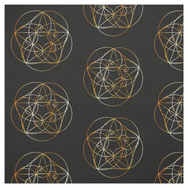 Fibonacci-Spirale die heilige Geometrie Stoff (Muster)