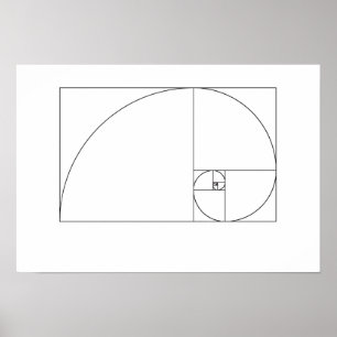 Fibonacci-Spirale Poster