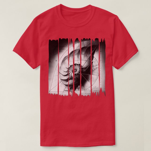 Fibonacci-Spirale T-Shirt (Design vorne)