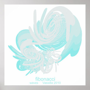 Fibonacci Waves Großes Poster