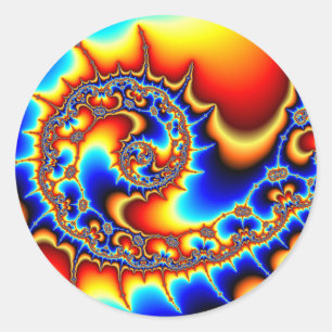 Fibonaccispikeral Runder Aufkleber