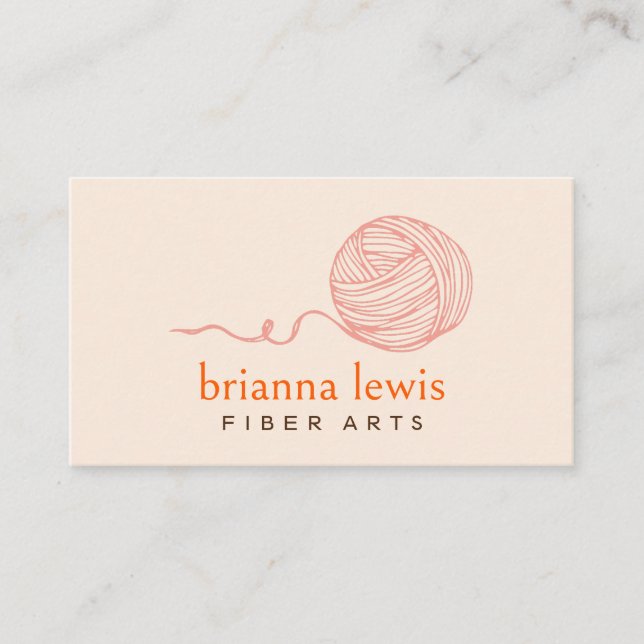 Fibre Artist Modern Yarn Business Card Visitenkarte (Vorderseite)