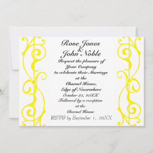 Fibril Ivory (gelb) Hochzeit Einladung