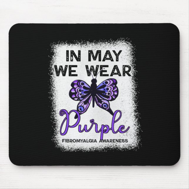 Fibro Bewusstseinssprache im Mai tragen wir Lila H Mousepad (Vorne)