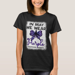 Fibro Bewusstseinssprache im Mai tragen wir Lila H T-Shirt