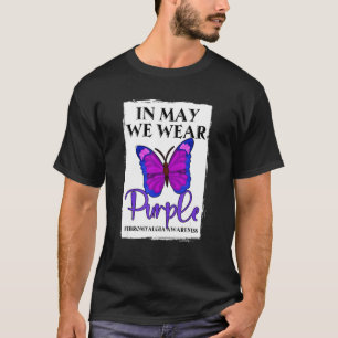 Fibro Bewusstseinssprache im Mai tragen wir Lila H T-Shirt