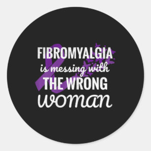 Fibro Warrior 1 Runder Aufkleber