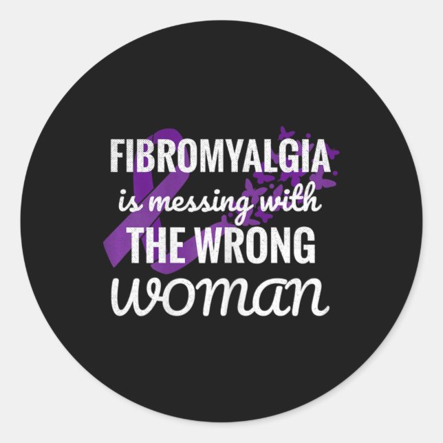 Fibro Warrior 1 Runder Aufkleber (Vorderseite)