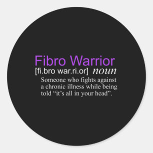 Fibro Warrior Fibromyalgie Bewusstsein Runder Aufkleber