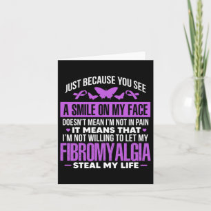 Fibro Warrior Lila Ribbon Butterfly Karte