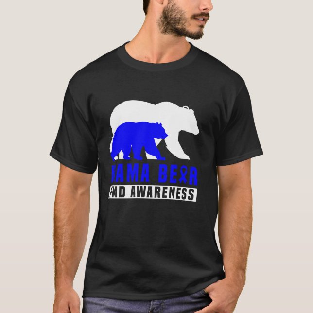 Fibromuskuläre Dysplasie Mama Bear Support Mutter  T-Shirt (Vorderseite)