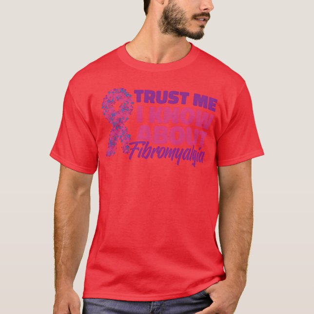 Fibromyalgia Awarenessrust Purple Fibromyalgia fam T-Shirt (Vorderseite)