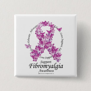 Fibromyalgia-Band der Schmetterlinge Button