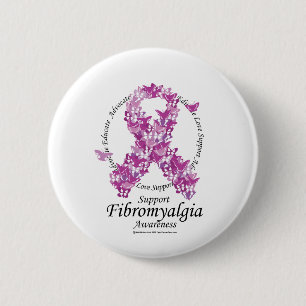 Fibromyalgia-Band der Schmetterlinge Button