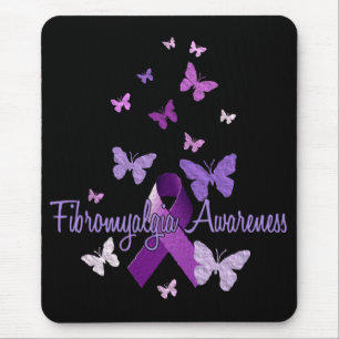 Fibromyalgia-Bewusstsein (Band u. Schmetterlinge) Mousepad
