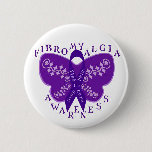 Fibromyalgia-Bewusstseins-runder Knopf Button
