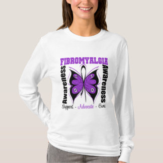 Fibromyalgia-Bewusstseins-Schmetterling T-Shirt