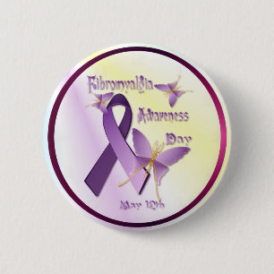 Fibromyalgia-Bewusstseins-Tagesknopf Button