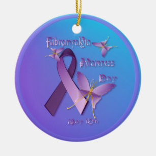 Fibromyalgia-Bewusstseins-Tagesverzierung Keramik Ornament