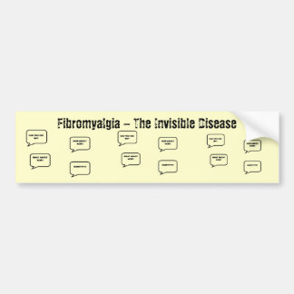 Fibromyalgia - die unsichtbare Krankheit Autoaufkleber