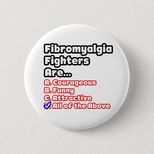 Fibromyalgia Fighter Quiz Button (Vorderseite)