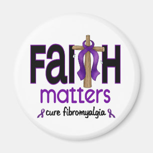 Fibromyalgia-Glauben-Angelegenheits-Kreuz 1 Magnet
