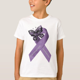 Fibromyalgia-Schmetterlings-Band-Kleidung T-Shirt