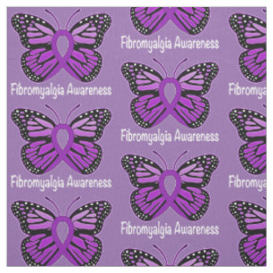 Fibromyalgia-Schmetterlings-Bewusstseins-Band Stoff