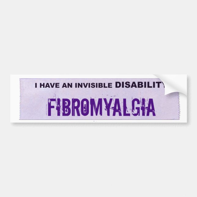 FIBROMYALGIA unsichtbarer Autoaufkleber (Vorne)