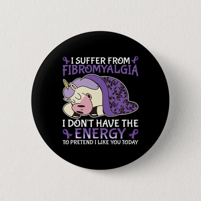Fibromyalgie Bewusstsein Button (Vorderseite)
