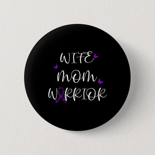 Fibromyalgie Bewusstsein Fibro Krieger Unsichtbare Button (Vorderseite)