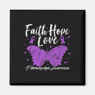 Fibromyalgie Bewusstsein Lila Butterfly Fibro Warr Magnet