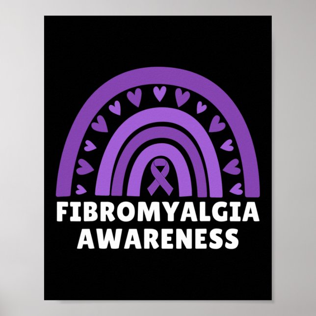 Fibromyalgie Bewusstsein Männer Frauen Niedlich Ra Poster (Vorne)