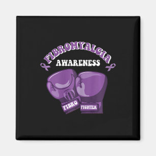 Fibromyalgie Bewusstsein Ribbon Boxhandschuhe Fibr Magnet