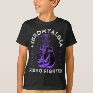 Fibromyalgie Bewusstsein Ribbon Boxhandschuhe Fibr T-Shirt