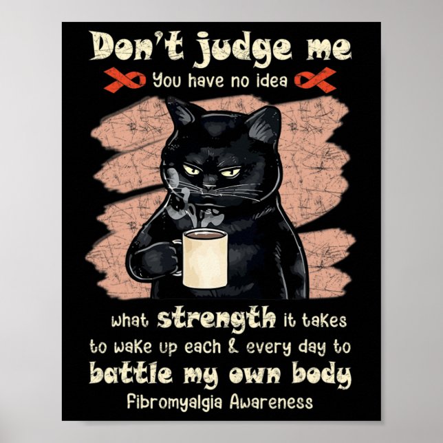Fibromyalgie Bewusstsein Richtig Poster (Vorne)
