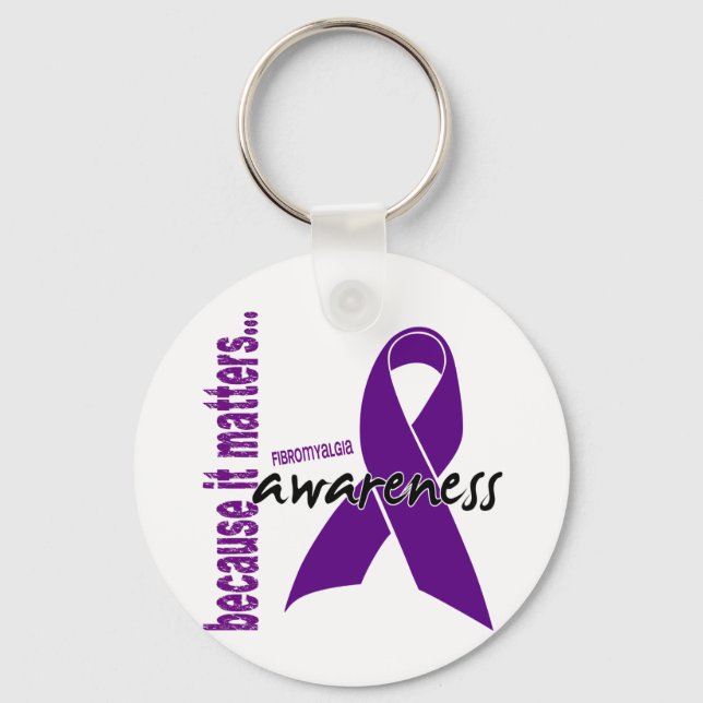 Fibromyalgie Bewusstsein Schlüsselanhänger (Vorderseite)