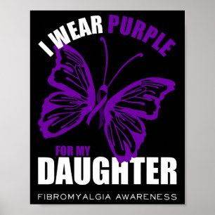 Fibromyalgie Bewusstsein Schmetterling Lila Band Poster