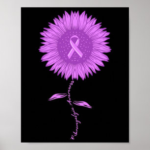 Fibromyalgie Bewusstsein Sonnenblumen Lila Band 1 Poster