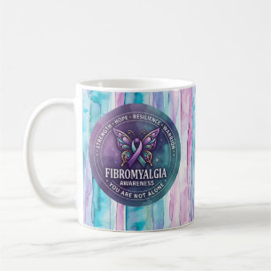 Fibromyalgie-Bewusstseins-Schmetterlingsband Kaffeetasse