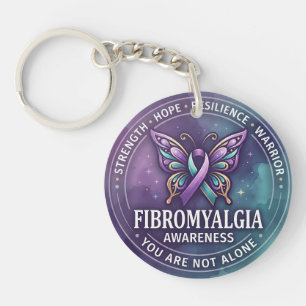 Fibromyalgie-Bewusstseins-Schmetterlingsband Kri Schlüsselanhänger