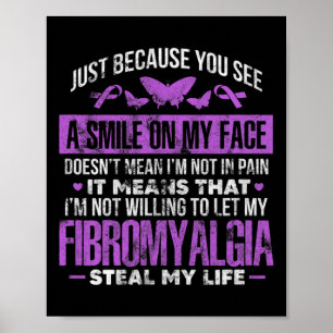 Fibromyalgie Fibro Warrior Lila Ribbon Butterfly Poster