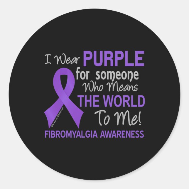 Fibromyalgie für jemanden, der die Welt bis ich Runder Aufkleber (Vorderseite)