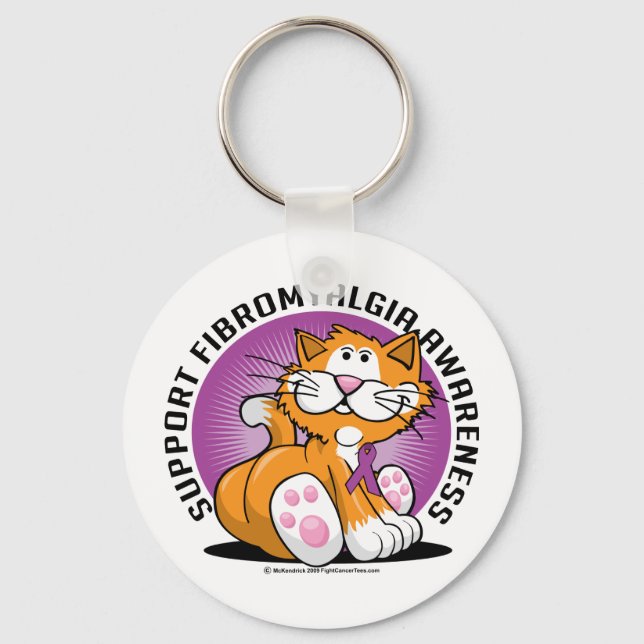 Fibromyalgie Katze Schlüsselanhänger (Vorderseite)