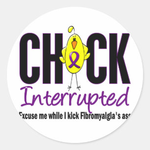Fibromyalgie Kick unterbrochen Runder Aufkleber