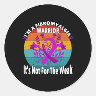 Fibromyalgie-Krieg-Zitat Runder Aufkleber